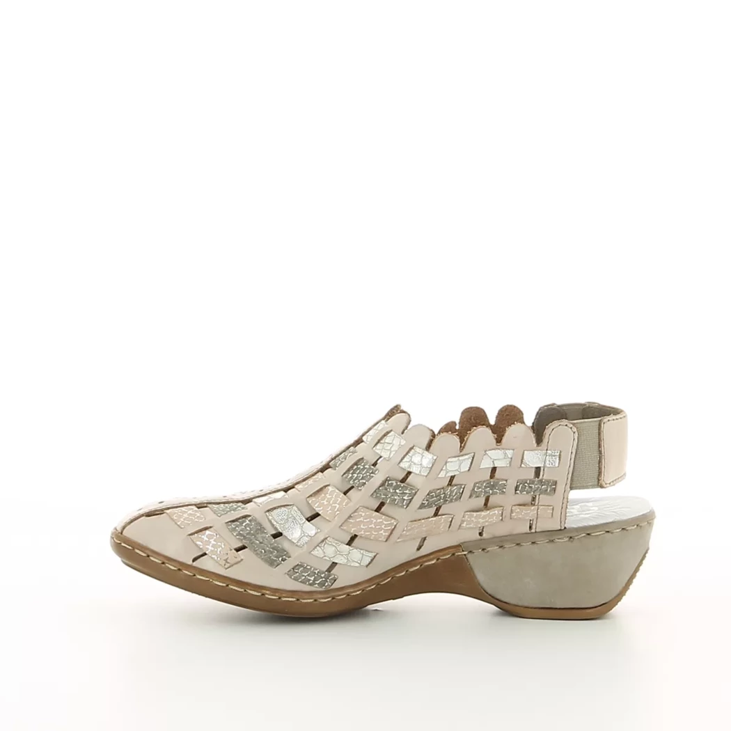 Image (4) de la chaussures Rieker - Escarpins Taupe en Cuir