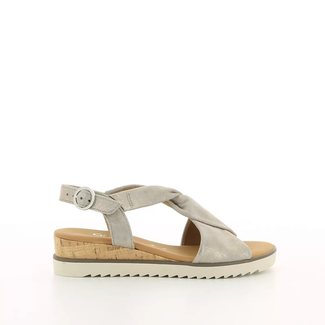 Image (2) de la chaussures Gabor - Sandales et Nu-Pieds Taupe en Cuir nubuck