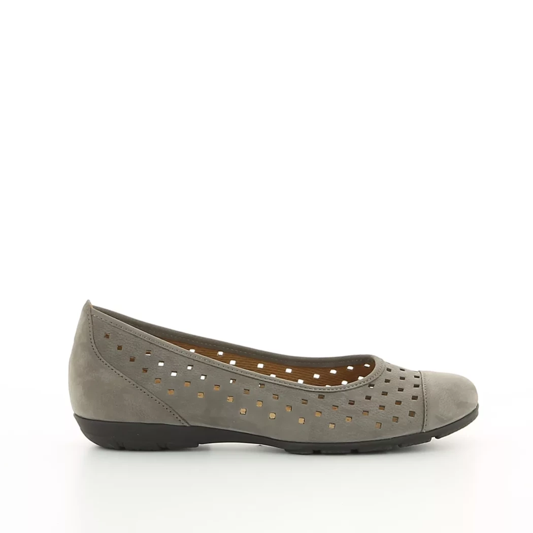 Image (2) de la chaussures Gabor - Ballerines Taupe en Cuir nubuck