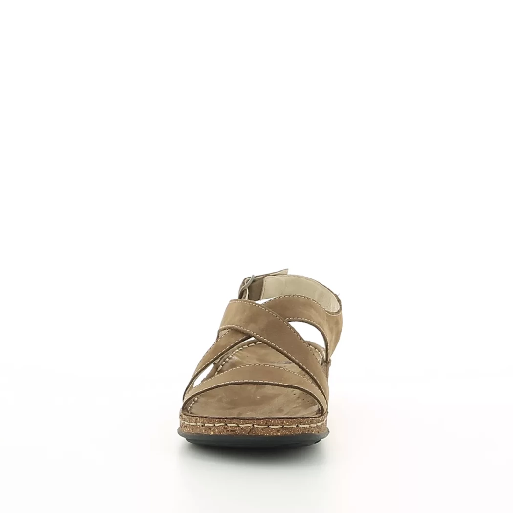 Image (5) de la chaussures Calba - Sandales et Nu-Pieds Taupe en Cuir nubuck