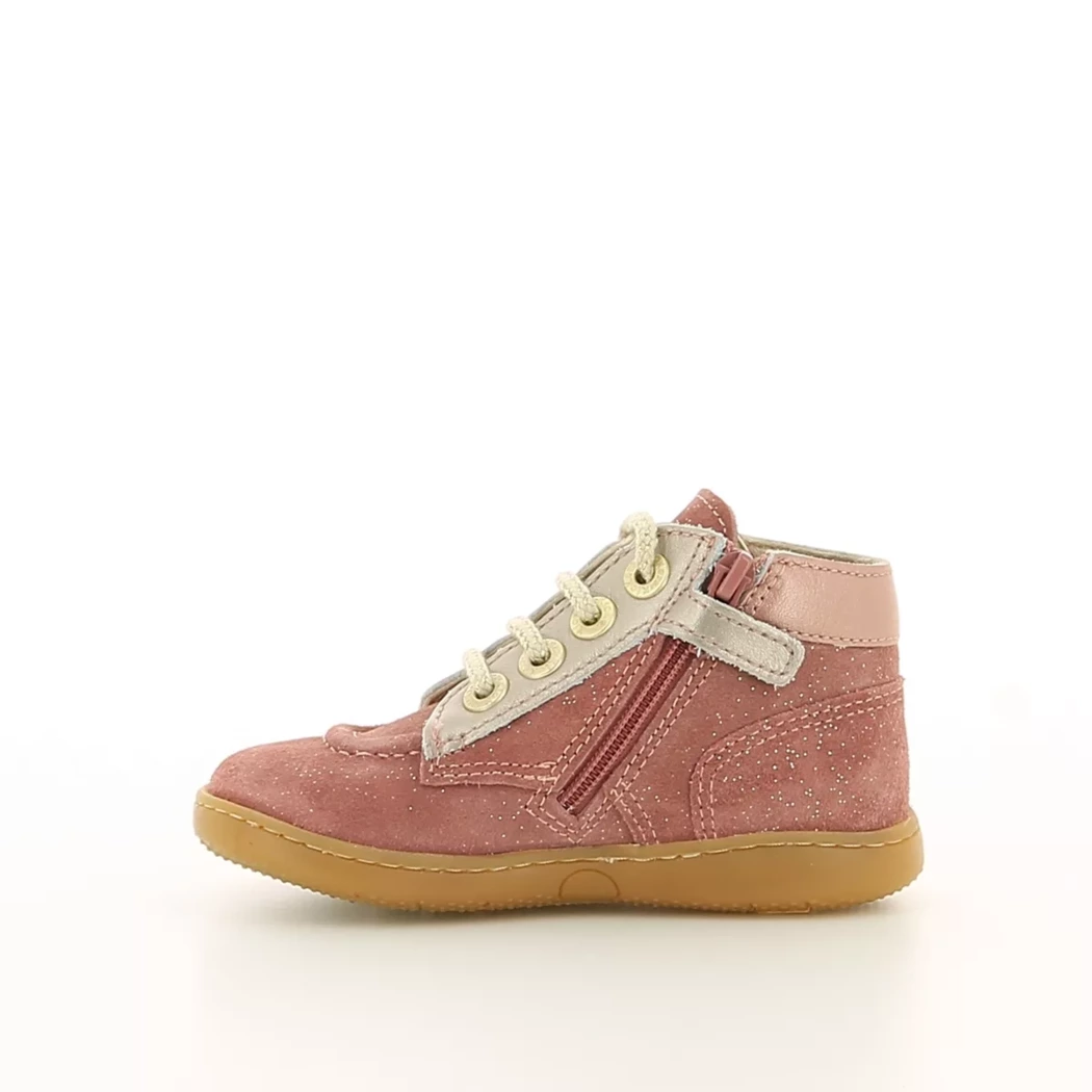 Image (4) de la chaussures Kickers - Bottines Rose en Cuir nubuck