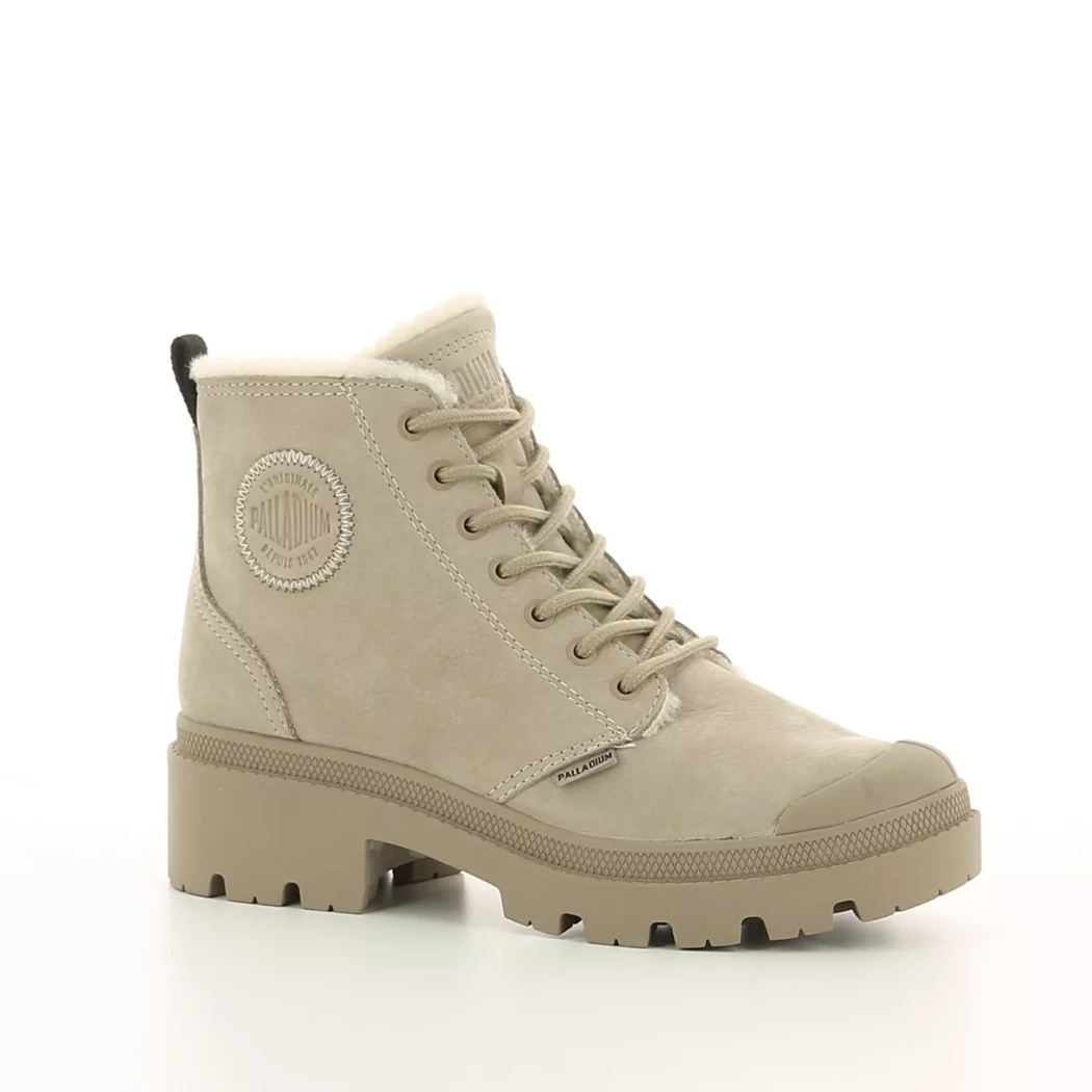 Image (1) de la chaussures Palladium - Bottines Taupe en Cuir nubuck