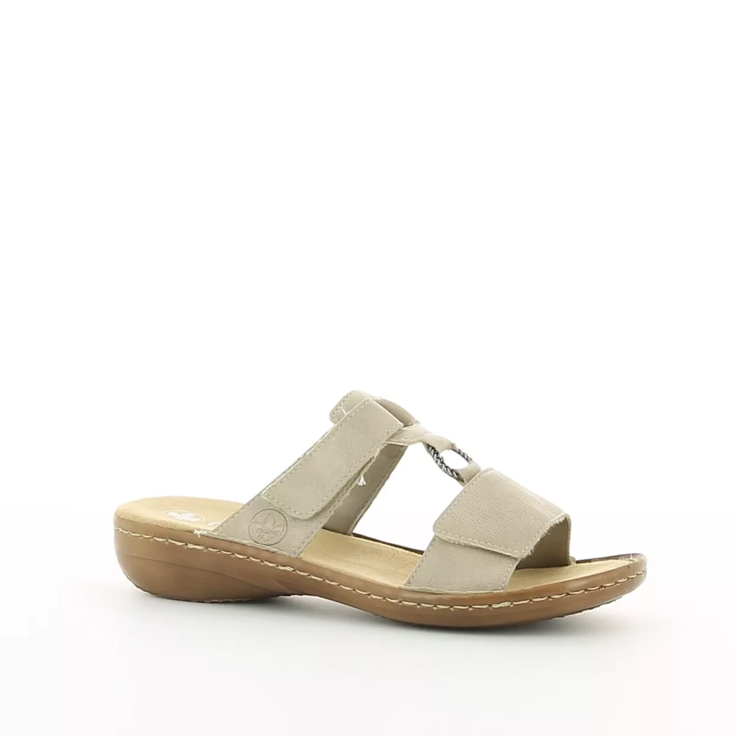 Image (1) de la chaussures Rieker - Mules et Sabots Taupe en Cuir