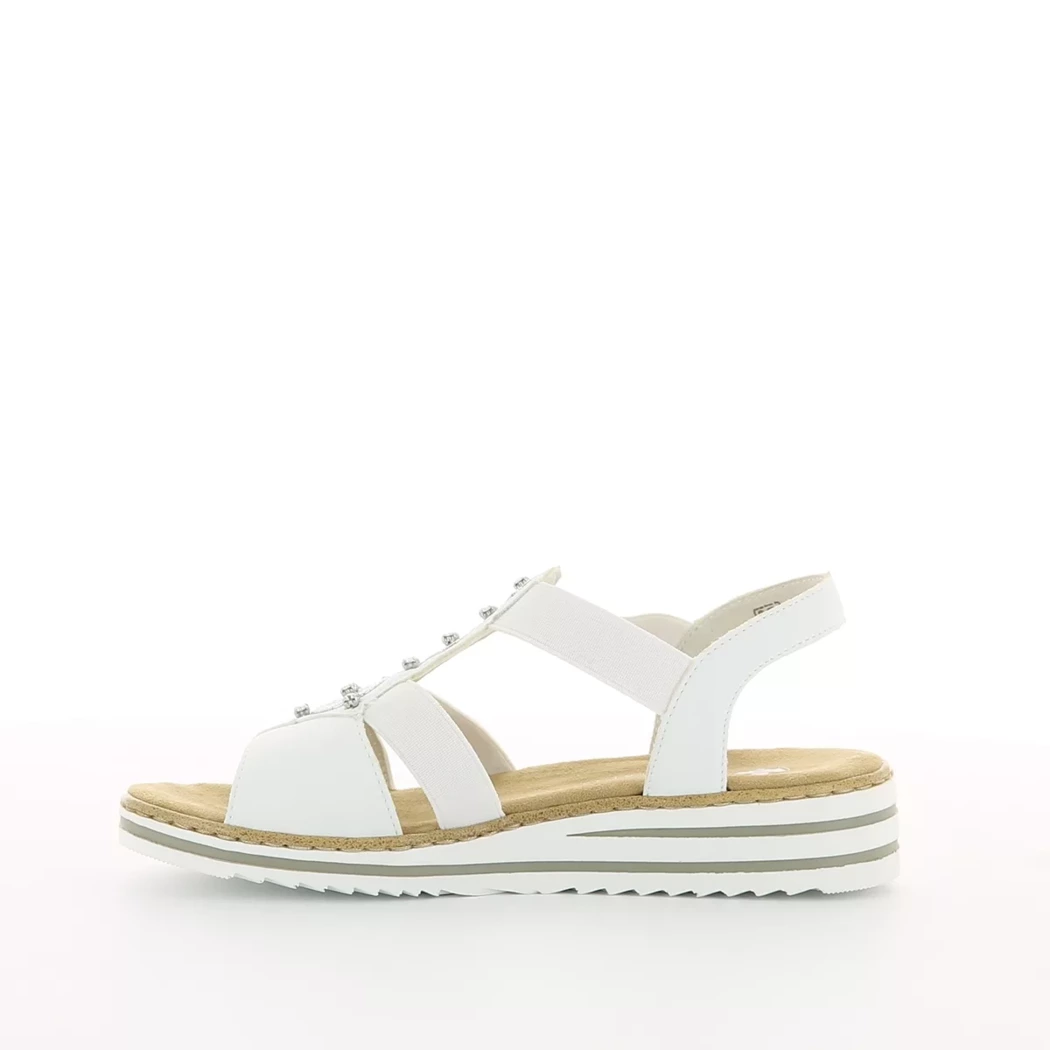 Image (4) de la chaussures Rieker - Sandales et Nu-Pieds Blanc en Cuir