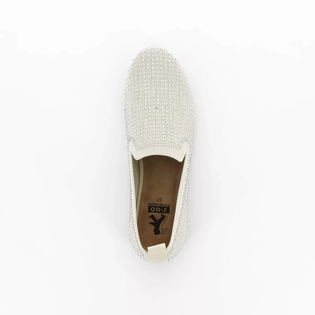 Image (6) de la chaussures 2 Go - Mocassins Beige en Textile