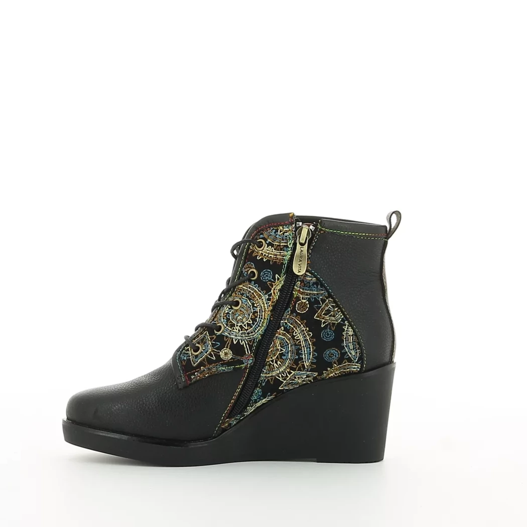 Image (4) de la chaussures Laura Vita - Boots Noir en Cuir et textile