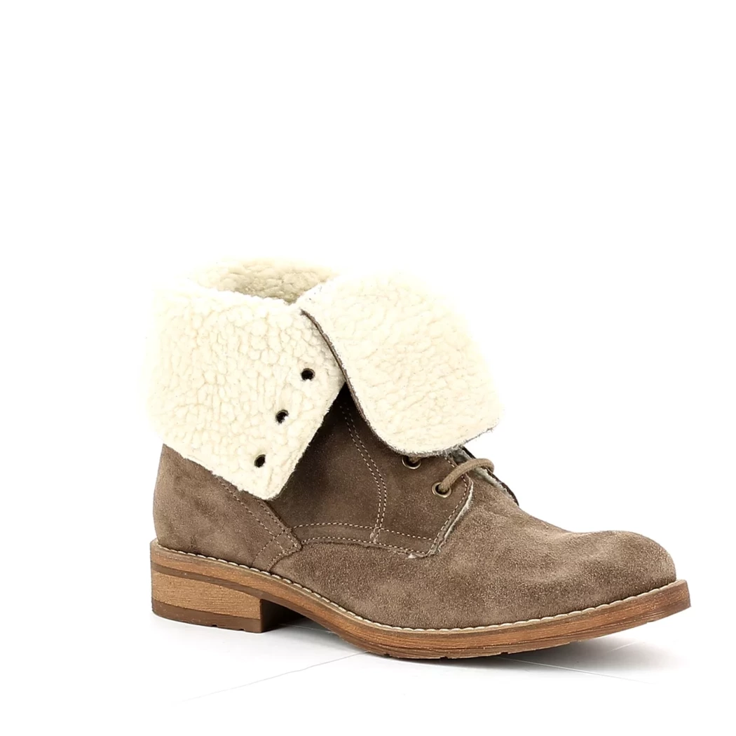 Image (1) de la chaussures Gioia - Bottines Taupe en Cuir nubuck