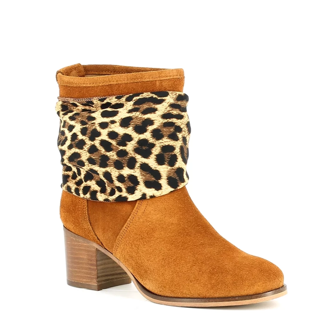 Image (1) de la chaussures Riva Blu - Boots Cuir naturel / Cognac en Cuir nubuck