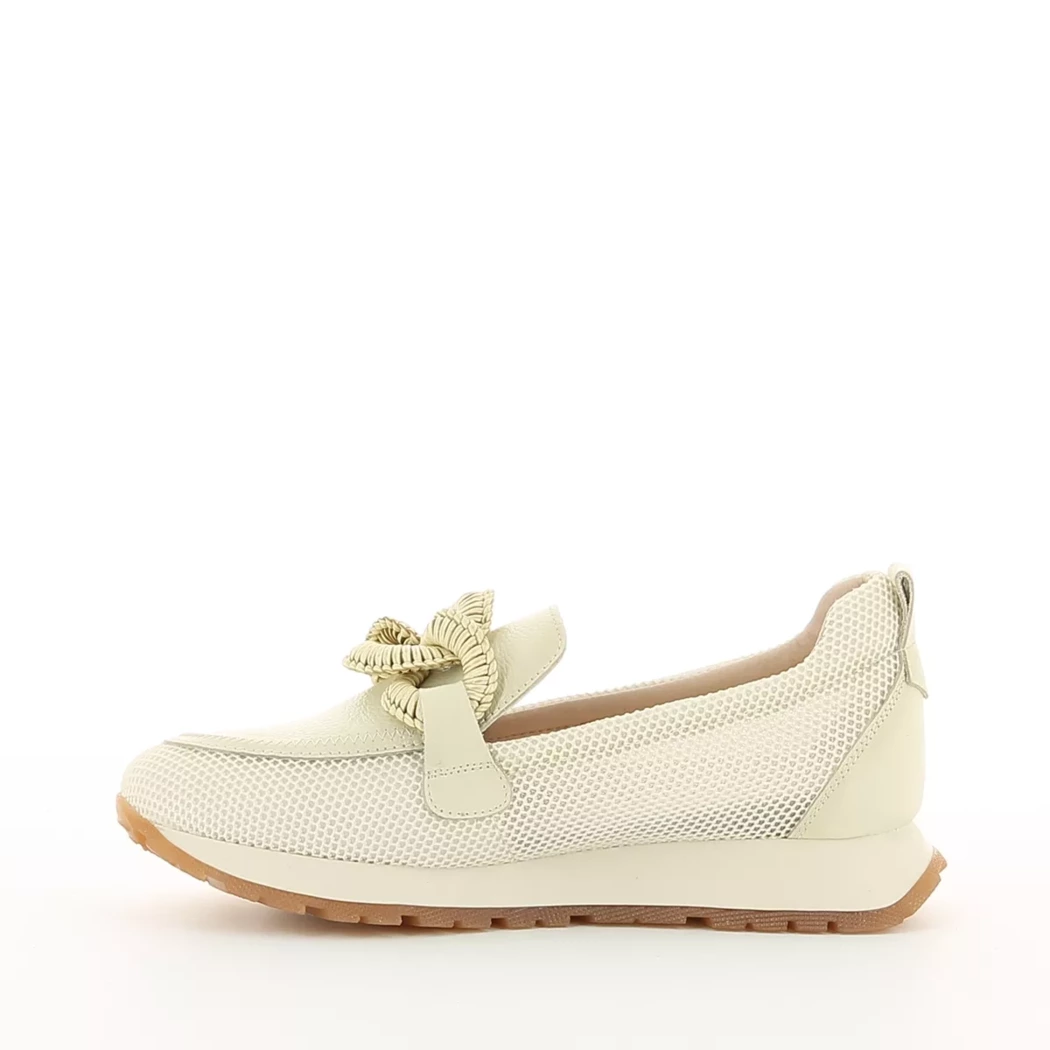 Image (4) de la chaussures Hispanitas - Mocassins Beige en Cuir et textile