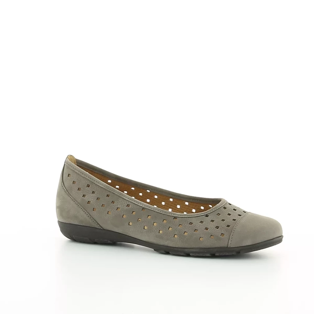 Image (1) de la chaussures Gabor - Ballerines Taupe en Cuir nubuck