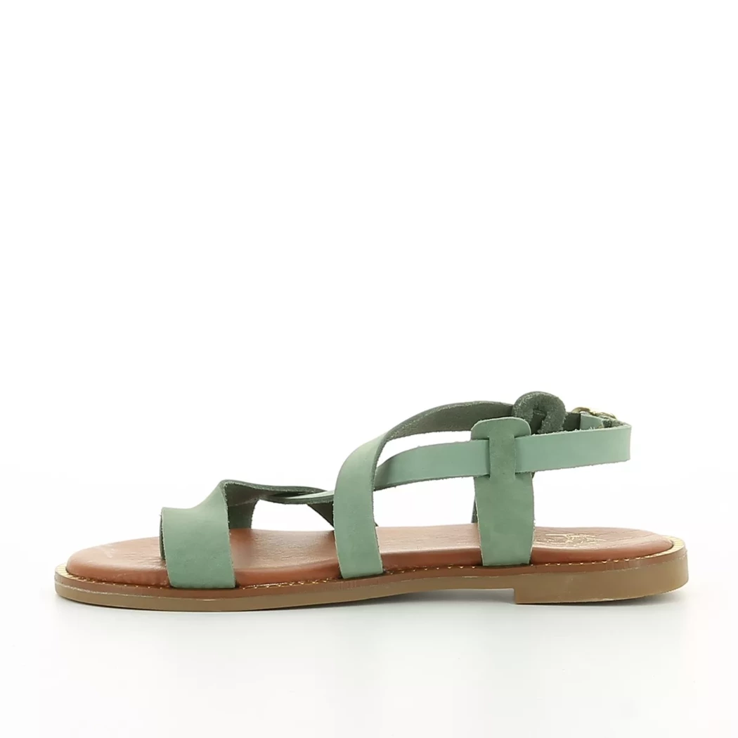 Image (4) de la chaussures Mes jolis nu-pieds - Sandales et Nu-Pieds Vert en Cuir nubuck