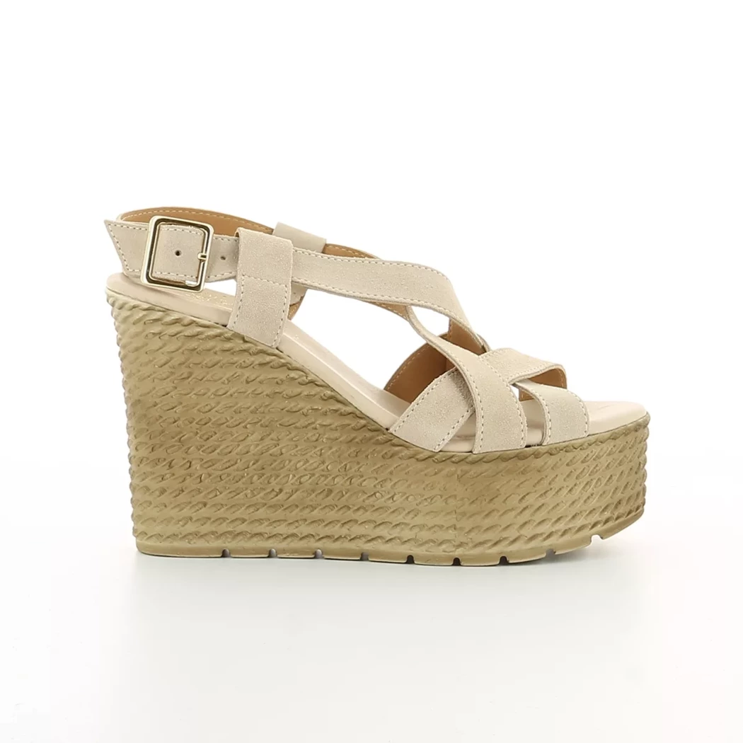 Image (2) de la chaussures Mes jolis nu-pieds - Sandales et Nu-Pieds Beige en Cuir nubuck