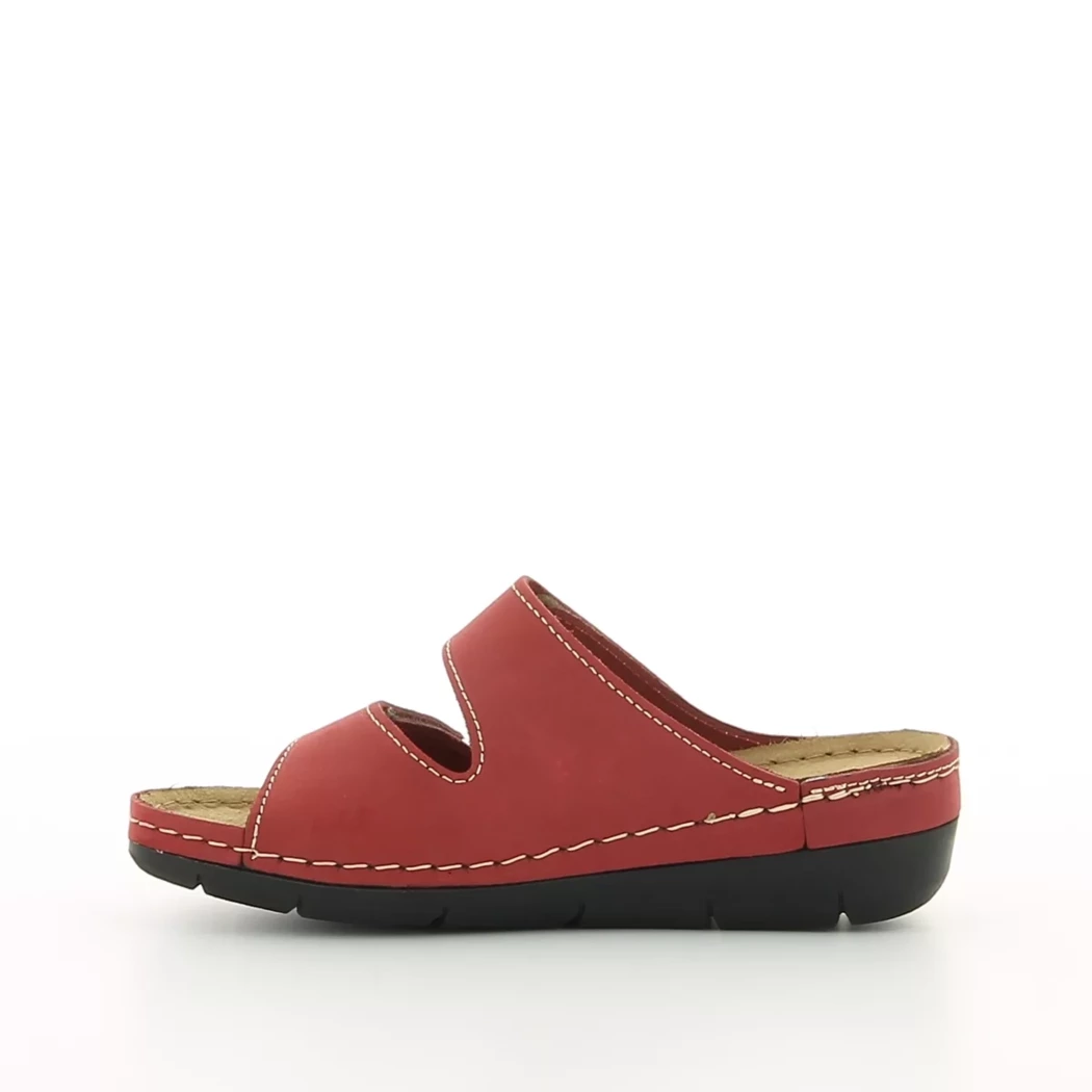 Image (4) de la chaussures Tamaris - Mules et Sabots Rouge en Cuir nubuck