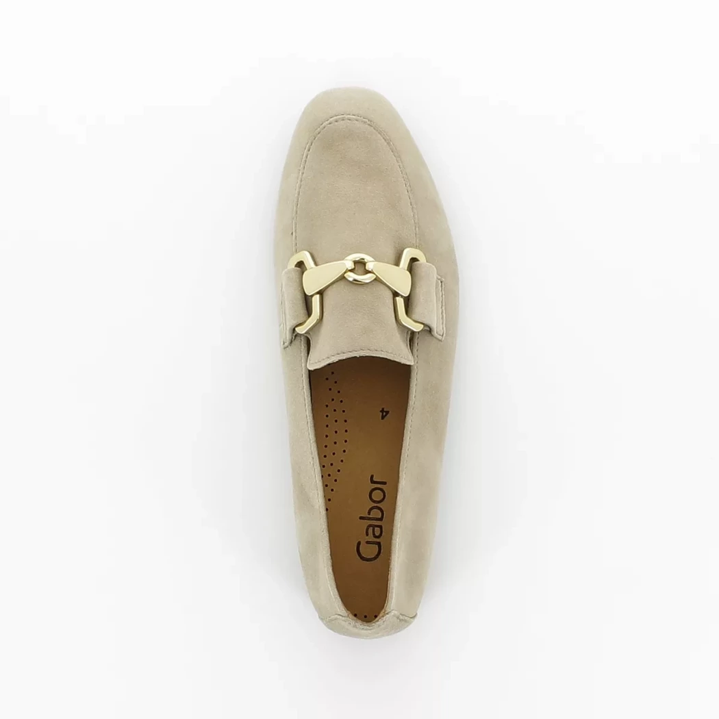 Image (6) de la chaussures Gabor - Mocassins Beige en Cuir nubuck