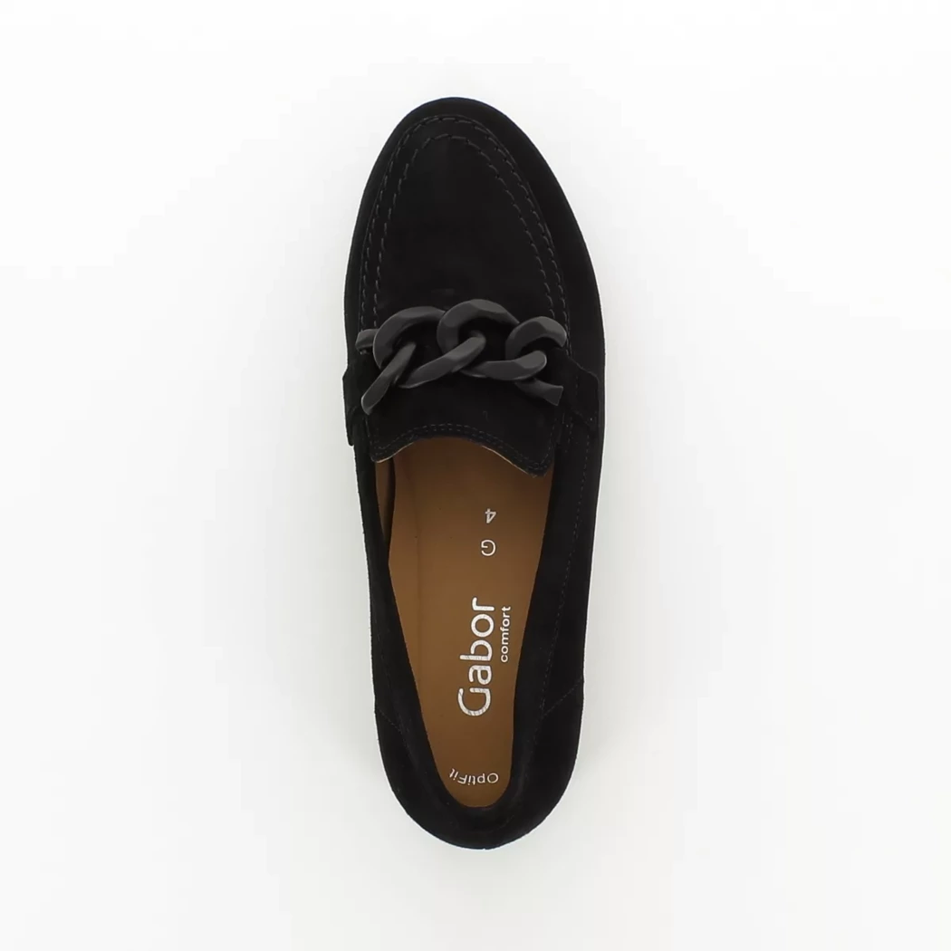 Image (6) de la chaussures Gabor - Mocassins Noir en Cuir nubuck