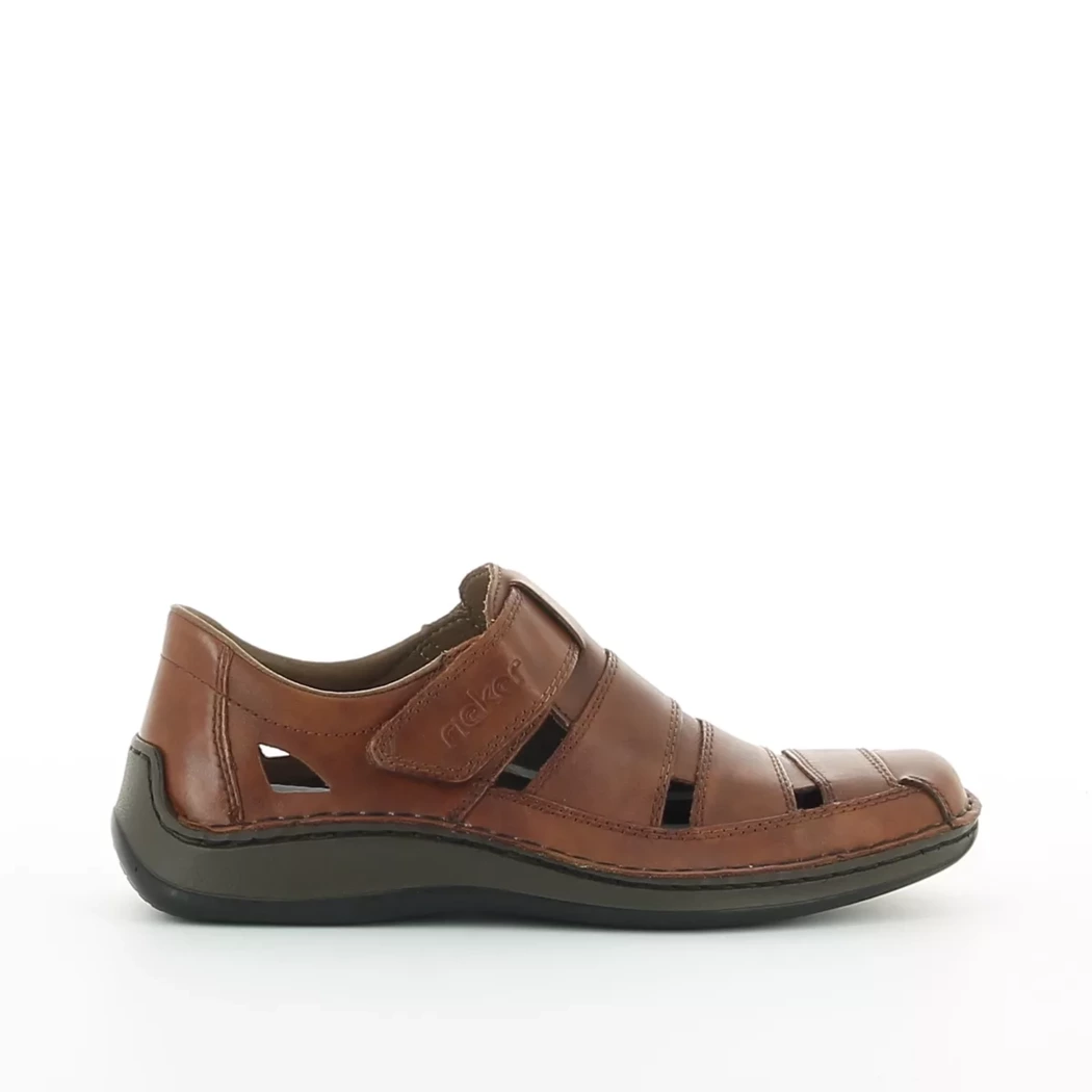 Image (2) de la chaussures Rieker - Sandales et Nu-Pieds Cuir naturel / Cognac en Cuir