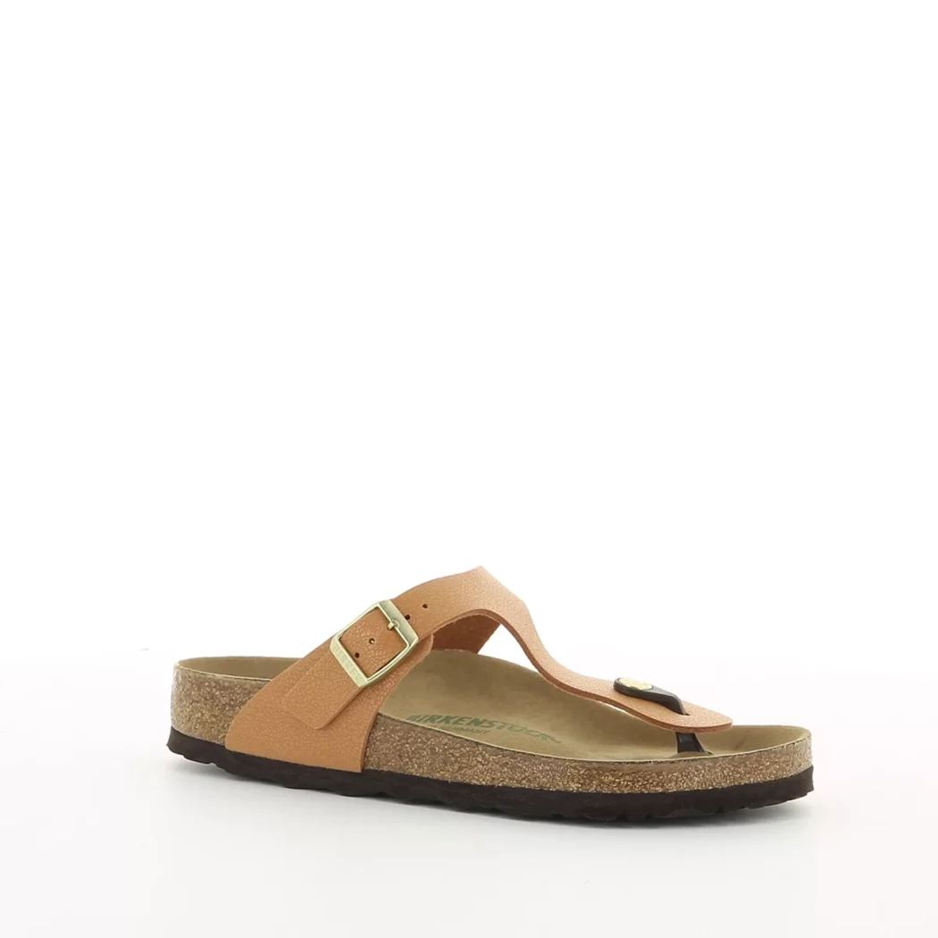 Image (1) de la chaussures Birkenstock - Mules et Sabots Cuir naturel / Cognac en Cuir nubuck