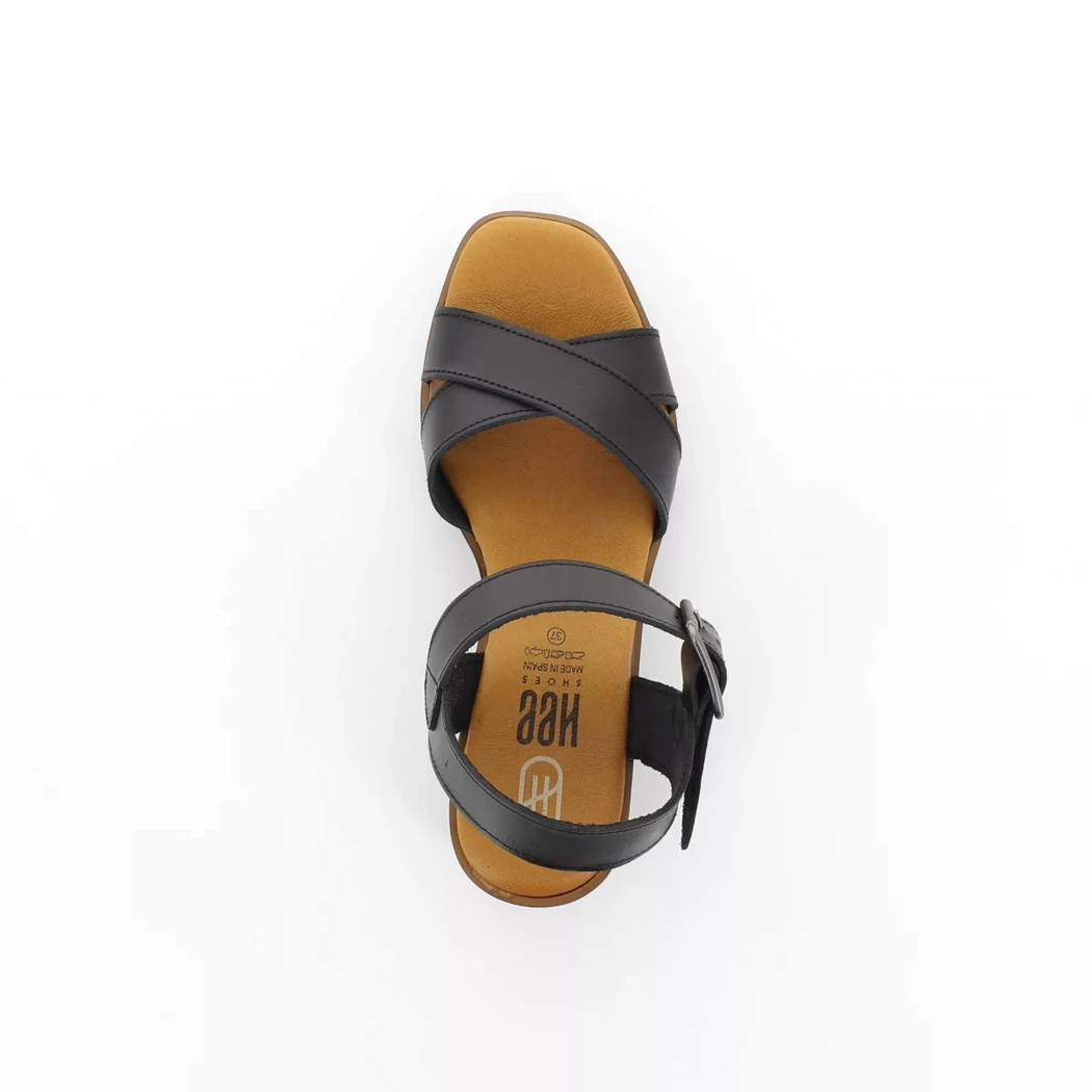 Image (6) de la chaussures Simplement B - Sandales et Nu-Pieds Noir en Cuir