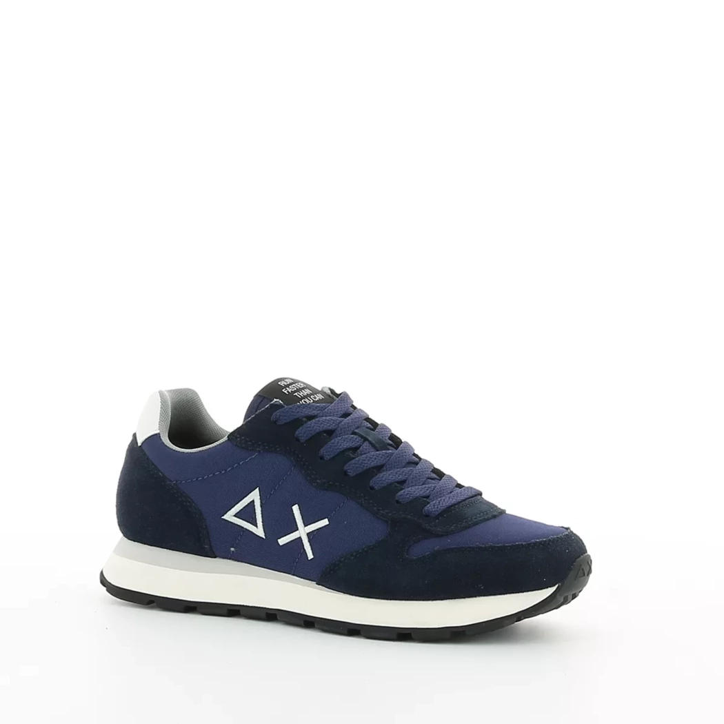 Image (1) de la chaussures Sun68 - Baskets Bleu en Cuir nubuck